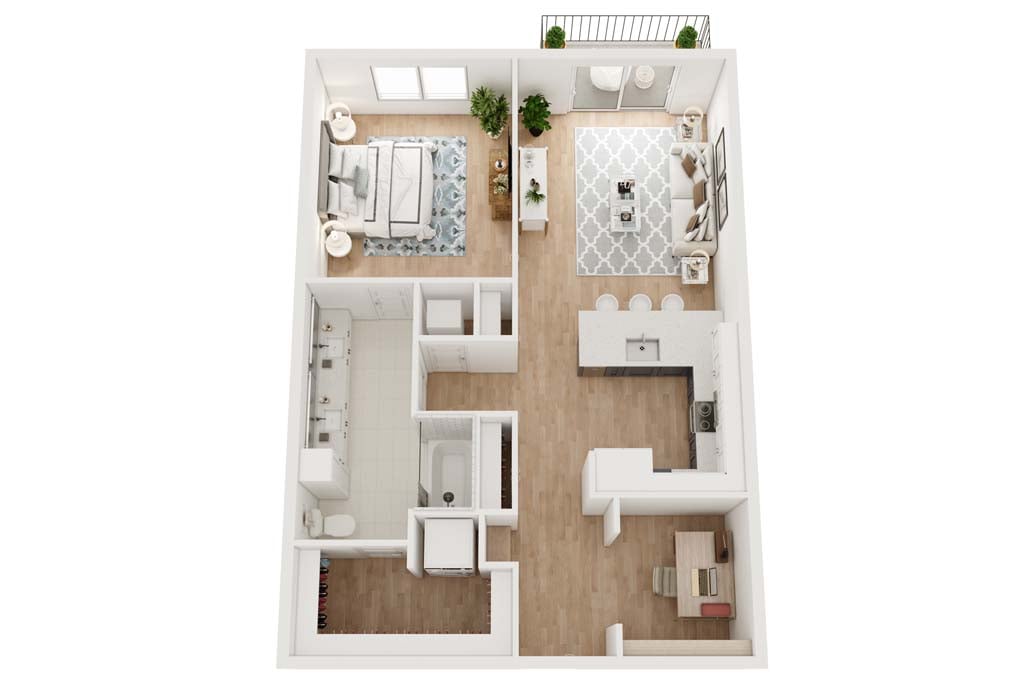 Floor plan layout diagram for 1D